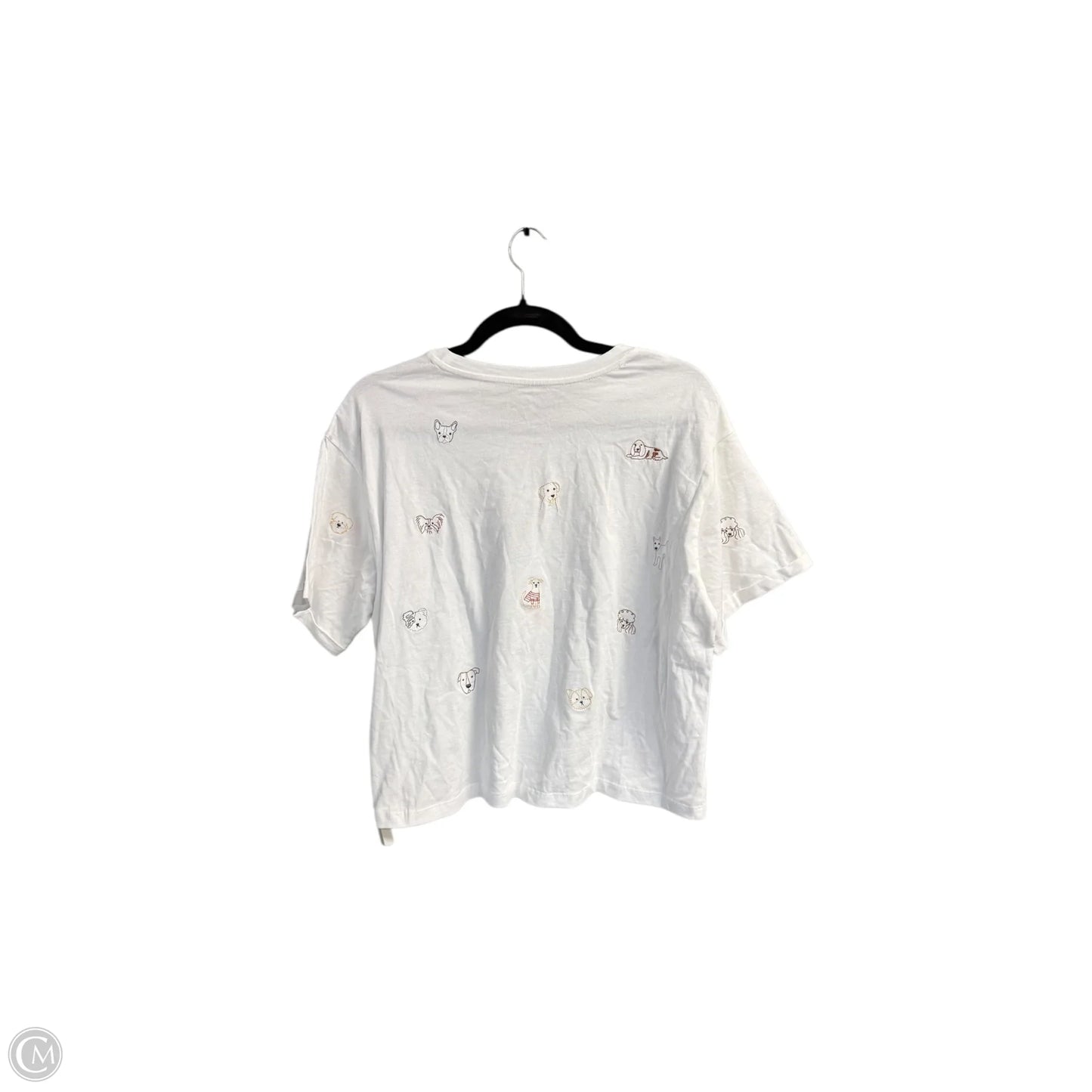 Top Short Sleeve Basic By Clothes Mentor In White, Size: L