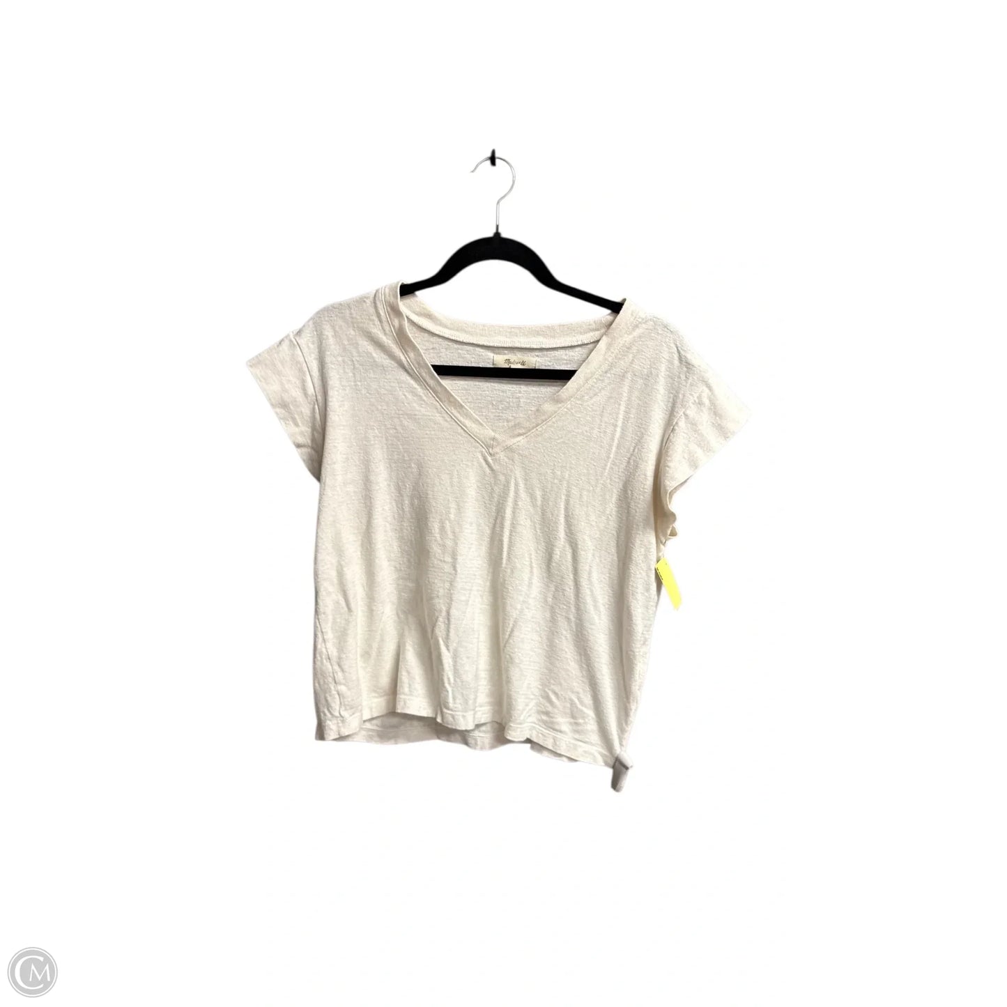 Top Short Sleeve By Madewell In Cream, Size: M