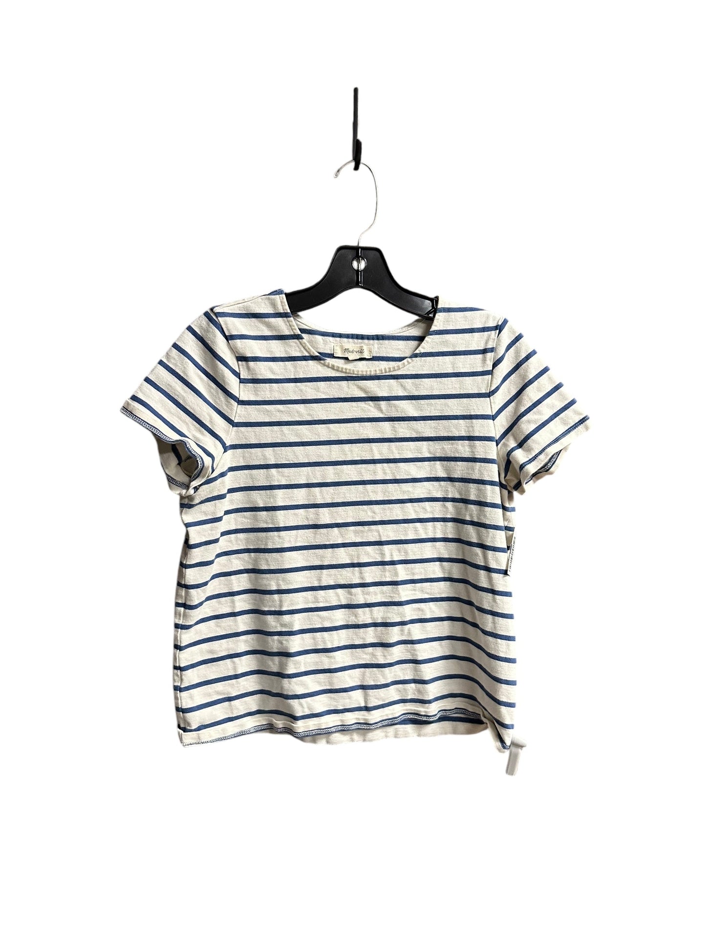 Top Short Sleeve By Madewell In Striped Pattern, Size: S