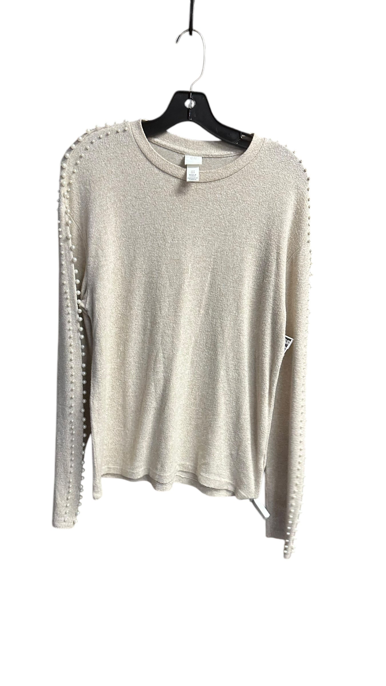 Top Long Sleeve By H&m In Beige, Size: S