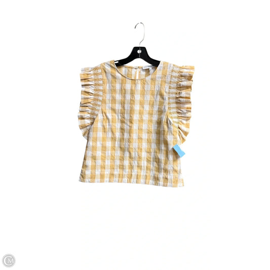 Top Sleeveless By English Factory In Plaid Pattern, Size: S