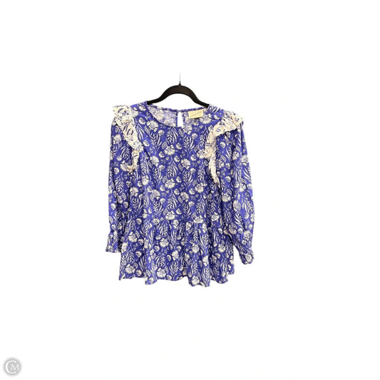 Top Long Sleeve By Universal Thread In Blue, Size: S