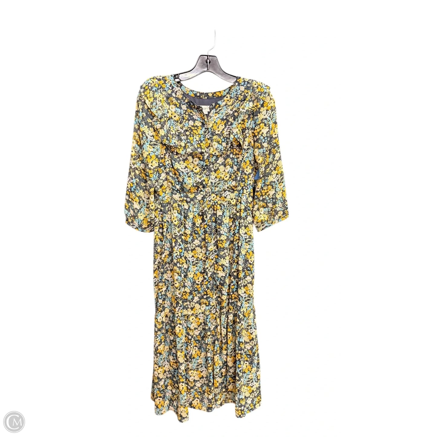 Dress Casual Maxi By Loft In Floral Print, Size: Mp