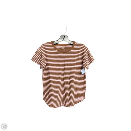 Top Short Sleeve By Madewell In Brown, Size: Xs