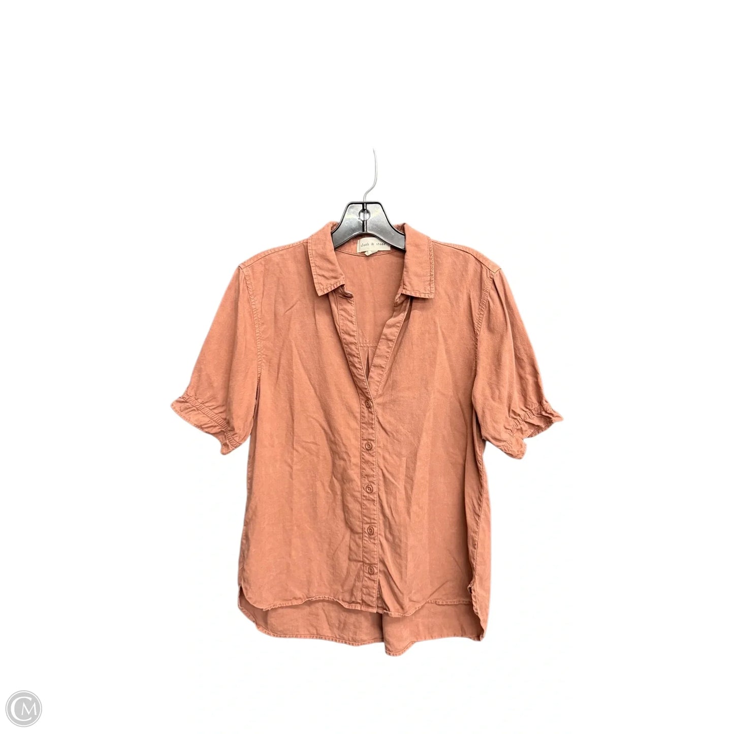 Top Short Sleeve By Cloth & Stone In Brown, Size: S