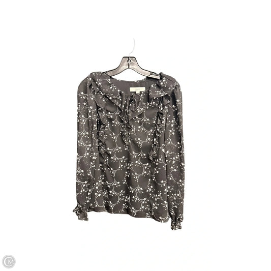 Top Long Sleeve By Loft In Black, Size: M