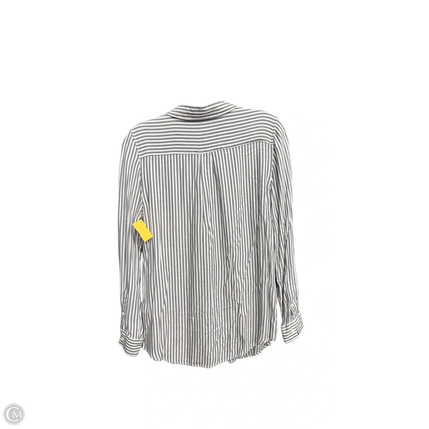 Blouse Long Sleeve By Banana Republic In Striped Pattern, Size: S