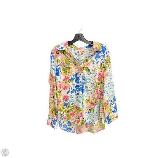 Top Long Sleeve By Jolie In Floral Print, Size: M