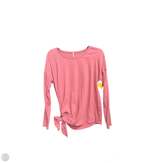Athletic Top Long Sleeve Collar By Lululemon In Pink, Size: S