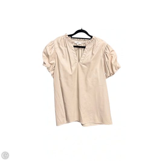 Top Short Sleeve By Entro In Cream, Size: Xl