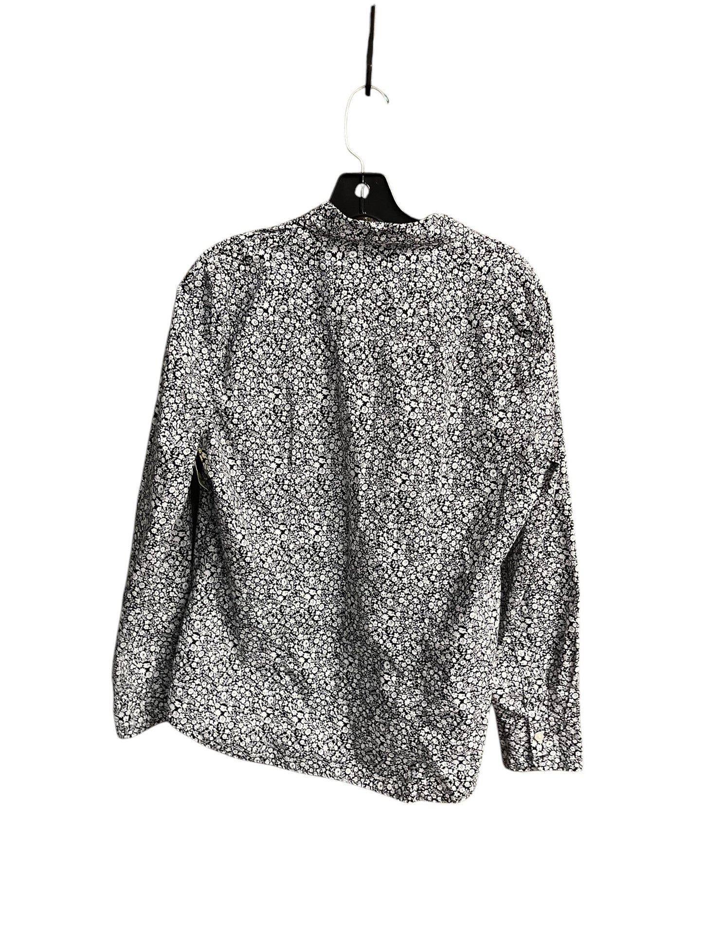 Top Long Sleeve By J. Crew In Black & White, Size: L