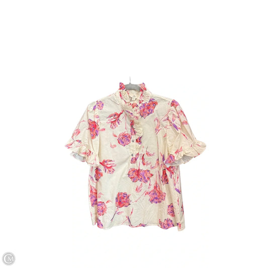 Top Short Sleeve By Entro In Cream, Size: S