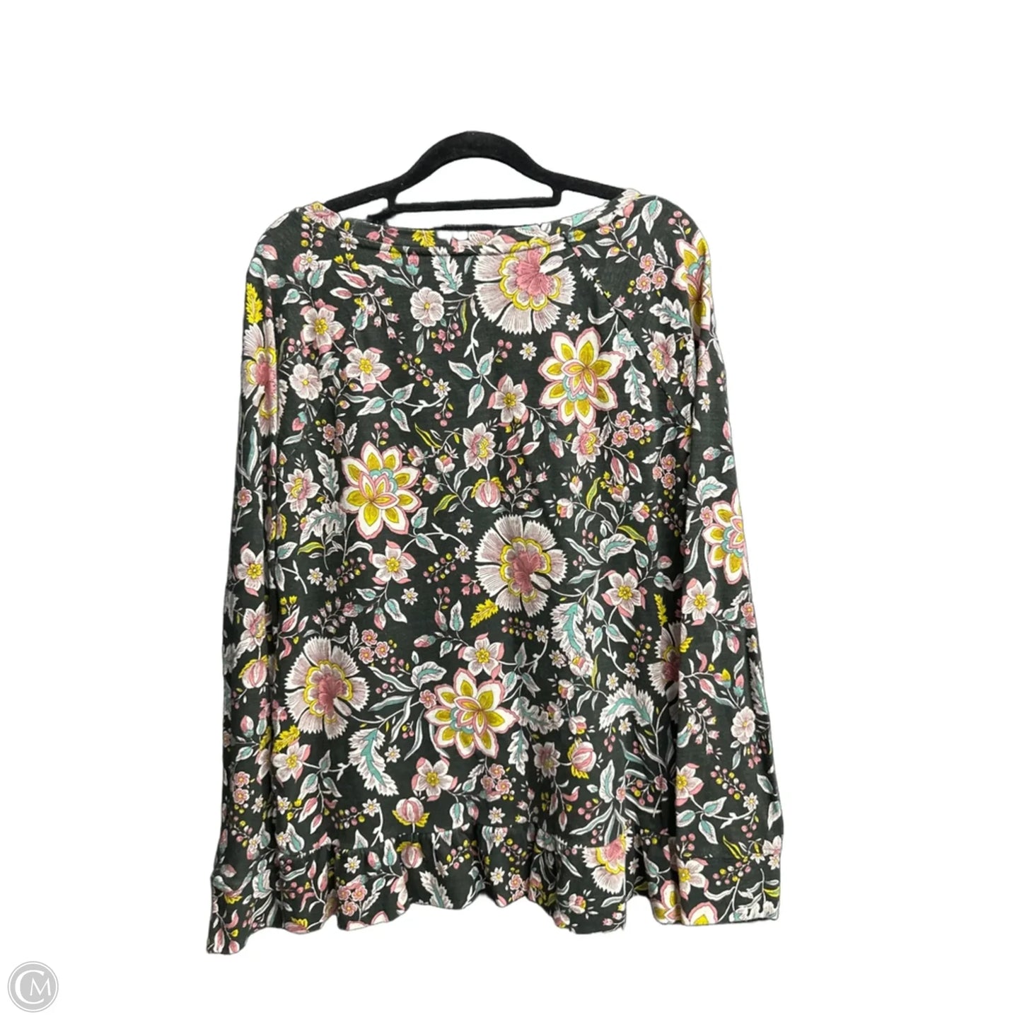 Top Long Sleeve By Loft In Floral Print, Size: M