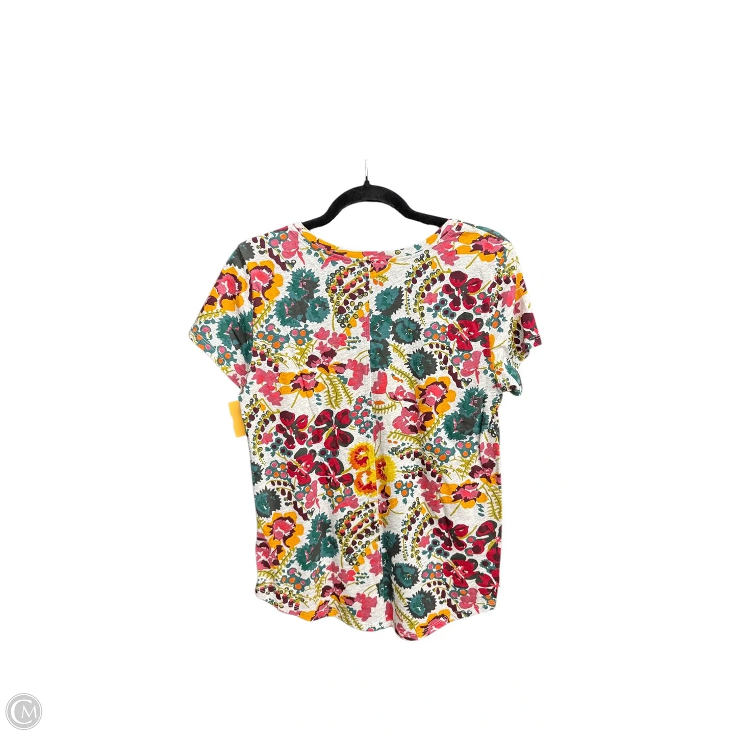 Top Short Sleeve By Loft In Floral Print, Size: S