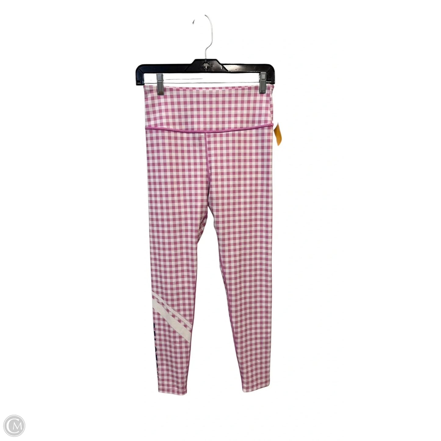 Athletic Leggings By Peloton In Plaid Pattern, Size: M
