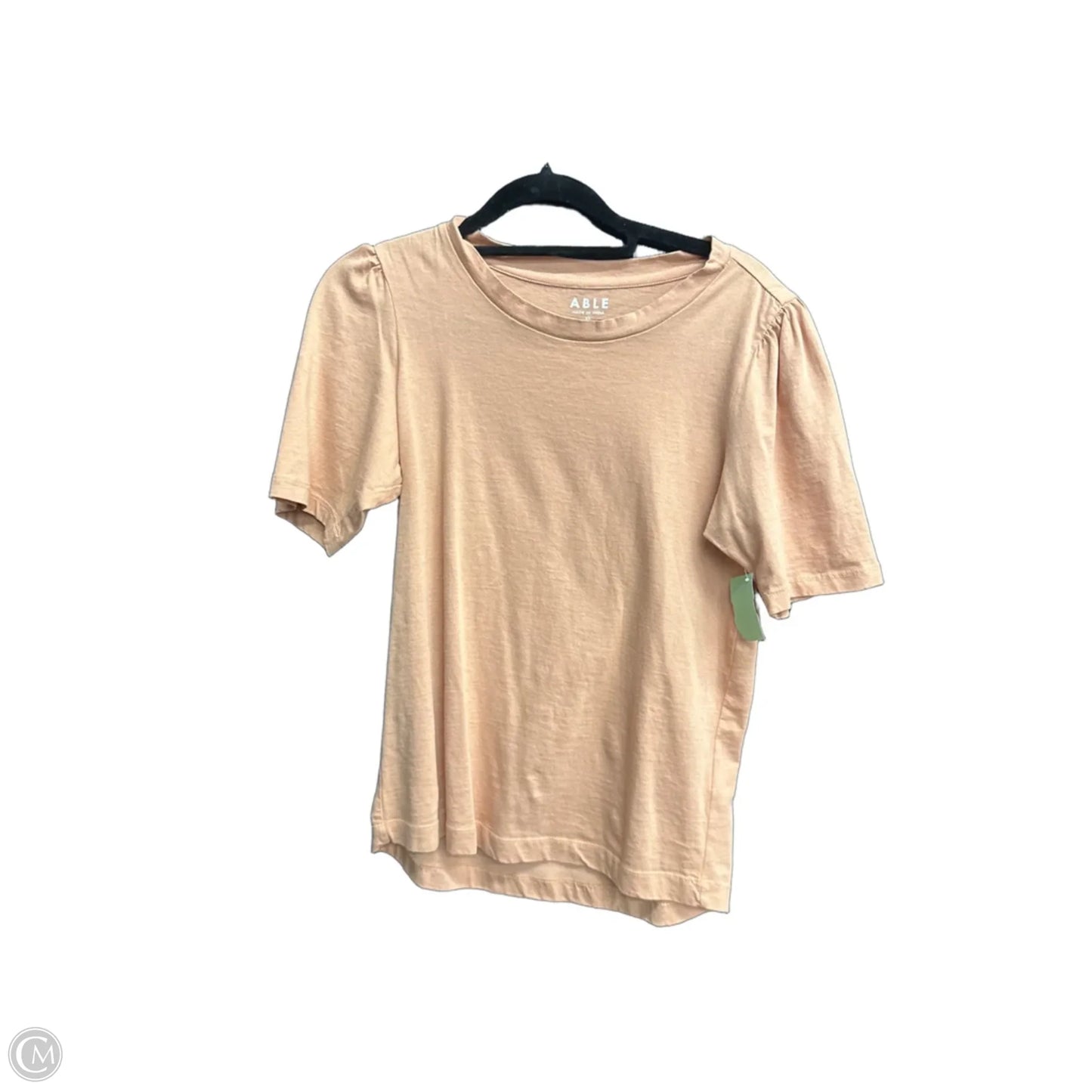 Top Short Sleeve By Able In Peach, Size: Xs