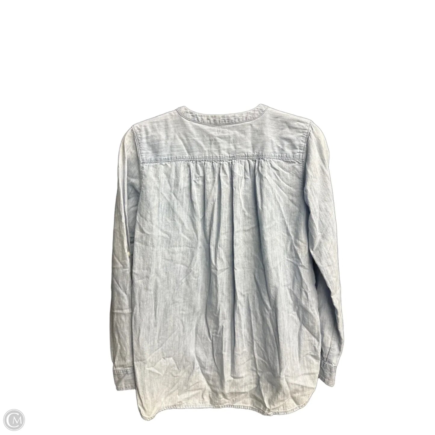 Top Long Sleeve By Loft In Blue Denim, Size: Xs