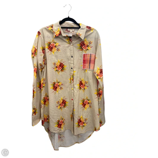 Top Long Sleeve By Clothes Mentor In Beige, Size: Xs