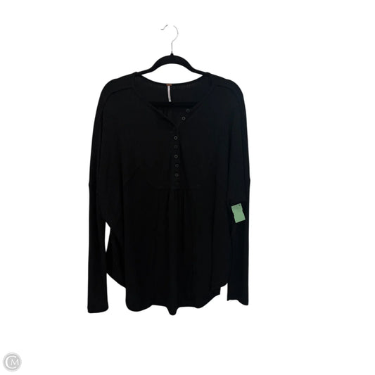 Top Long Sleeve By Free People In Black, Size: M