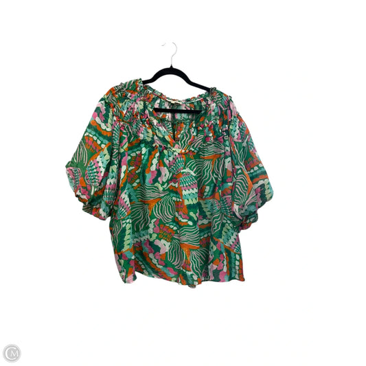 Top Short Sleeve By Entro In Green, Size: M