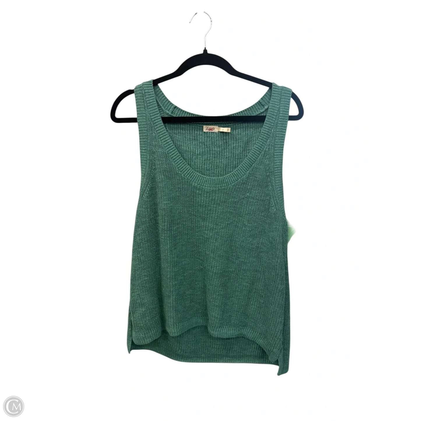Top Sleeveless By Faherty In Green, Size: L