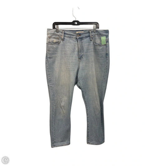 Jeans Straight By Madewell In Blue Denim, Size: 12