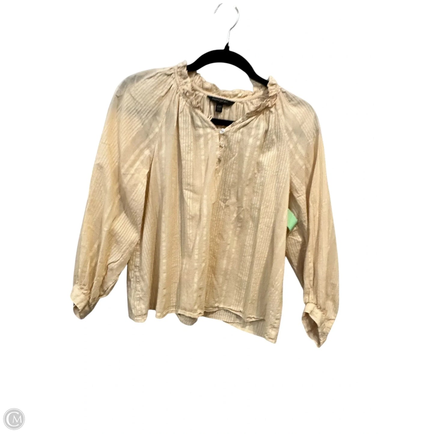 Top 3/4 Sleeve By Banana Republic In Beige, Size: Xxs