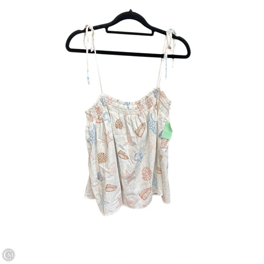 Top Sleeveless By Loft In Cream, Size: M