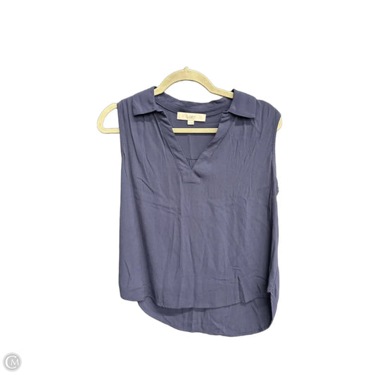 Top Sleeveless By Loft In Navy, Size: Xs