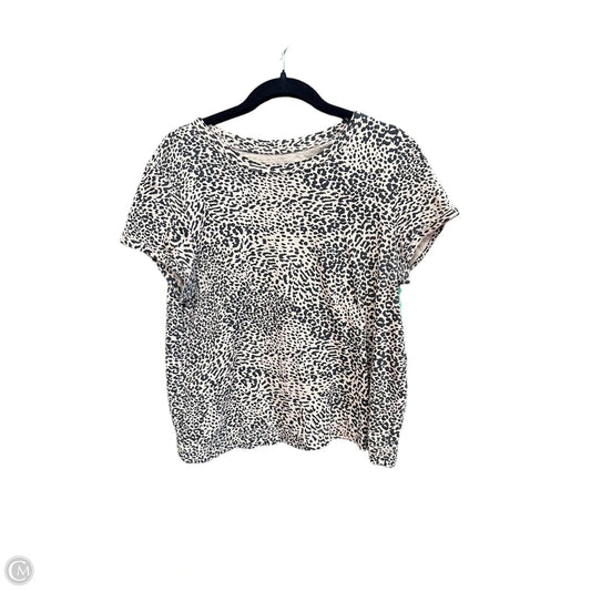 Top Short Sleeve By Loft In Animal Print, Size: L