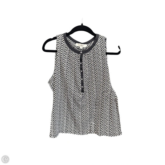 Top Sleeveless By Loft In Black, Size: M