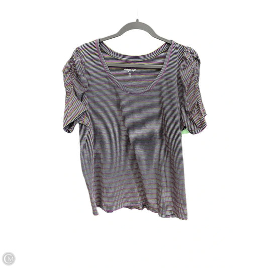 Top Short Sleeve By Loft In Black, Size: Xl