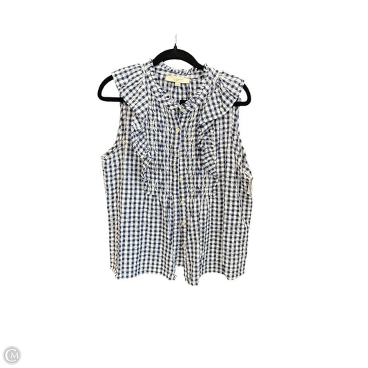 Top Sleeveless By Loft In Blue, Size: L