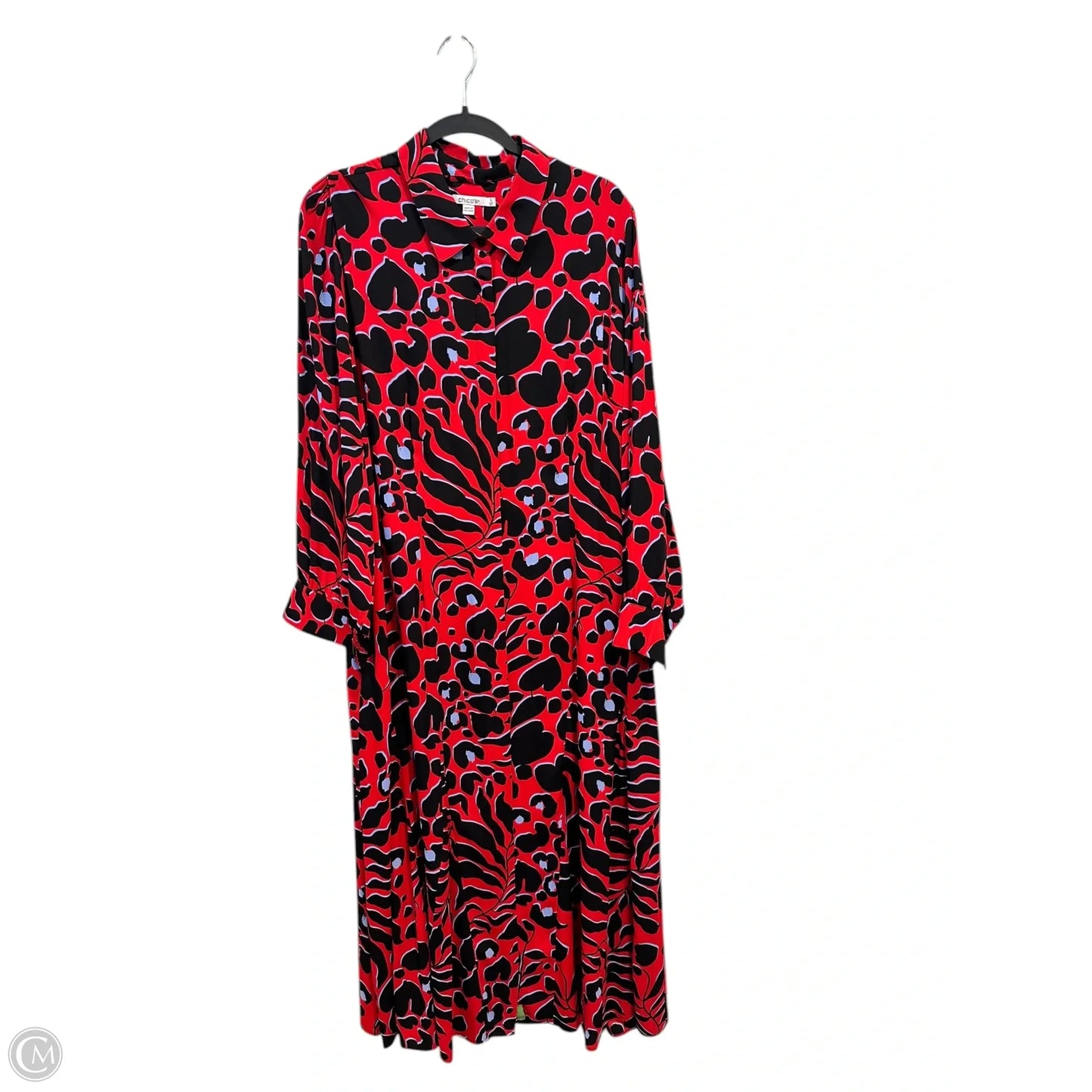 Dress Casual Maxi By Chicos In Red, Size: 2x