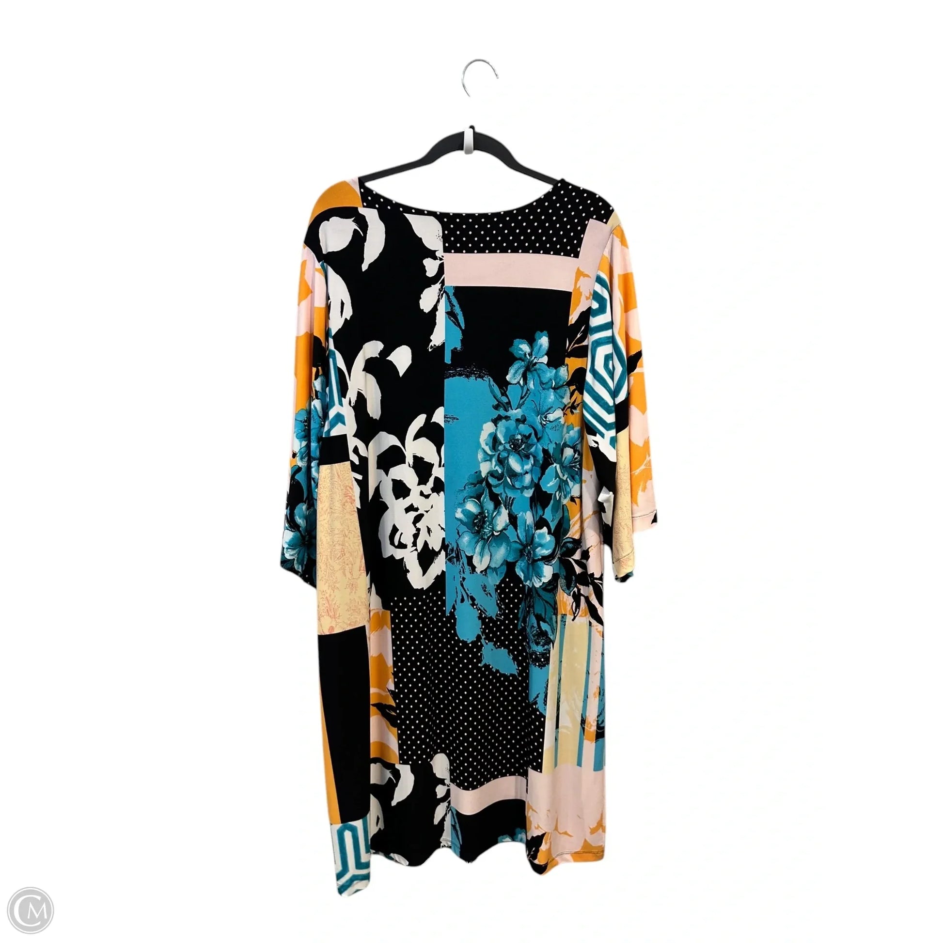 chico's black midi dress Travelers Mesh Appliqu Midi Dress