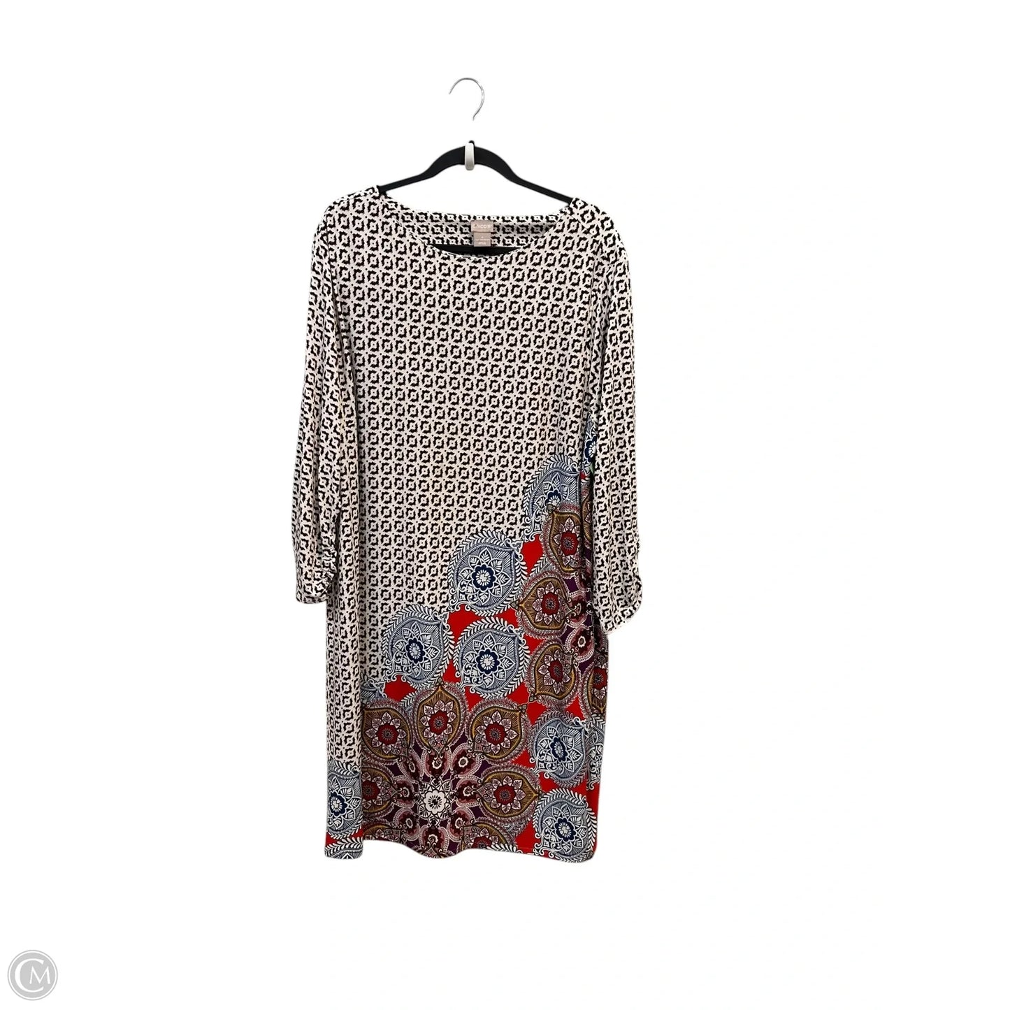 Dress Casual Midi By Chicos In Brown, Size: 2x