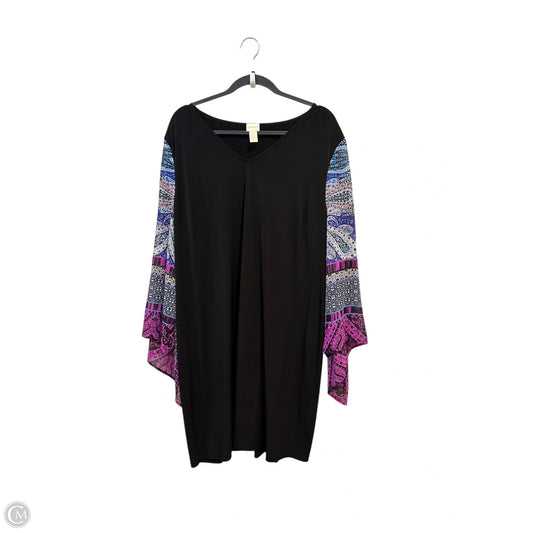 chico's black midi dress Travelers Mesh Appliqu Midi Dress