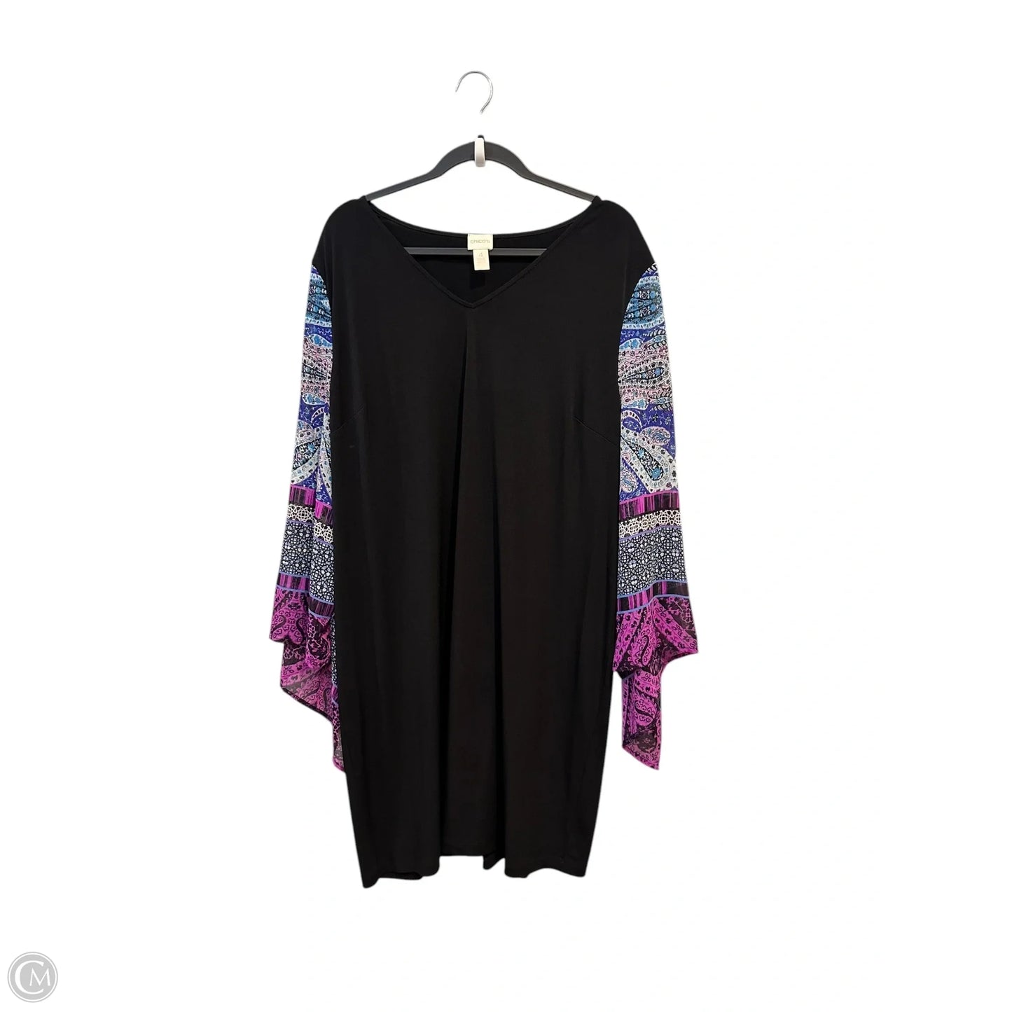 Dress Casual Midi By Chicos In Black, Size: 2x