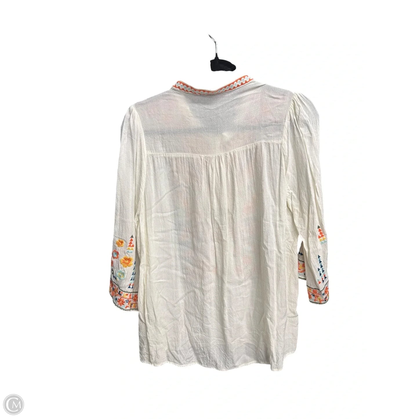 Top 3/4 Sleeve By Andree By Unit In Cream, Size: S