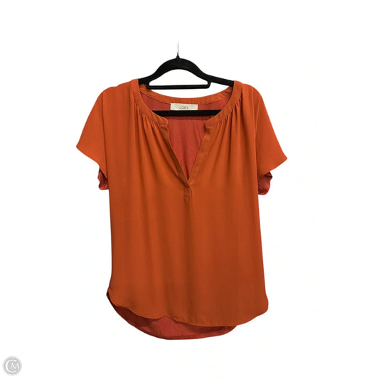 Top Sleeveless By Loft In Orange, Size: S