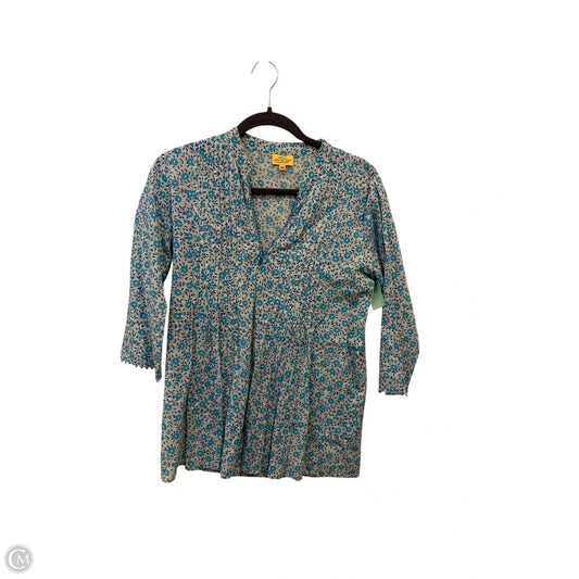 Tunic 3/4 Sleeve By Roller Rabbit In Blue, Size: Xs