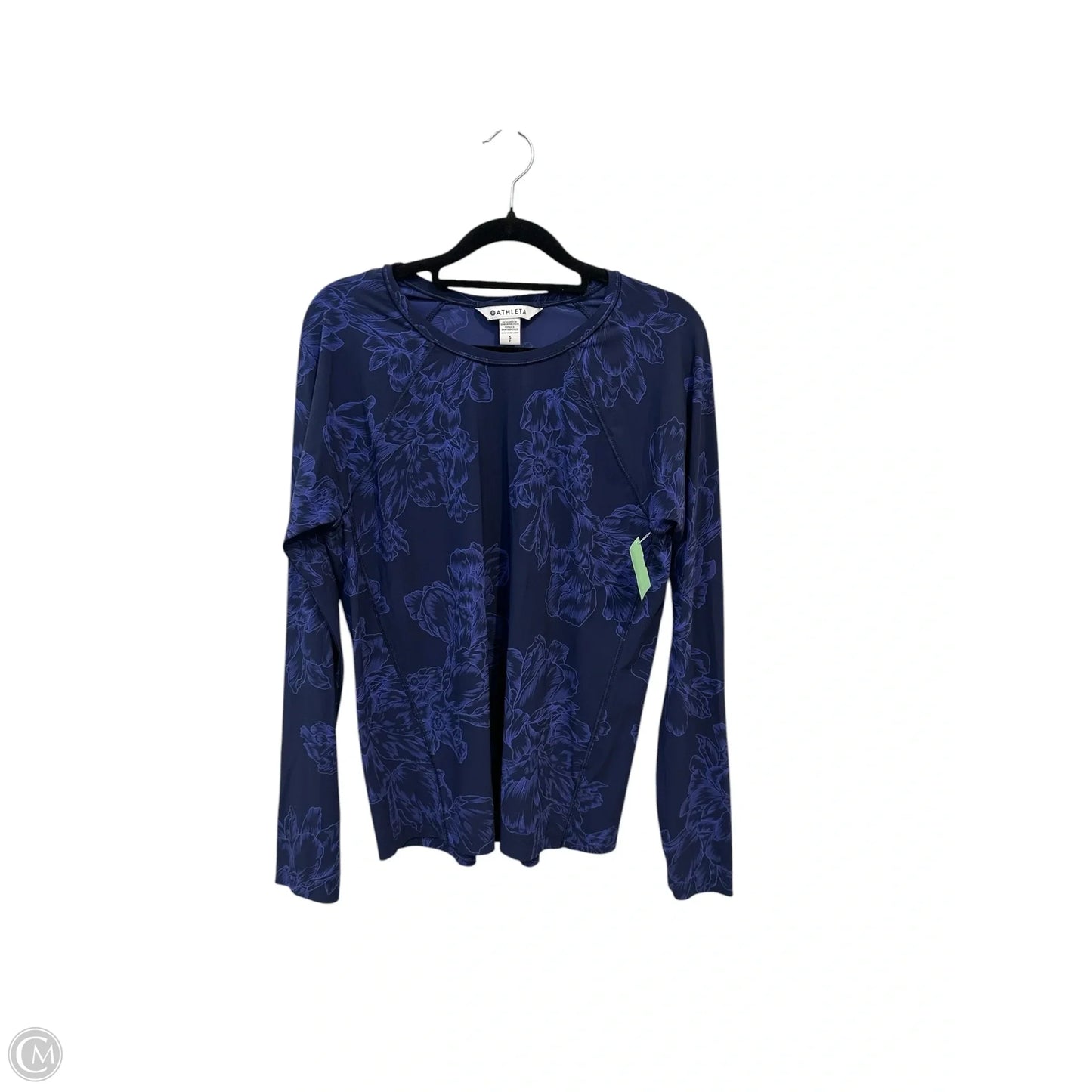 Athletic Top Long Sleeve Collar By Athleta In Blue, Size: S