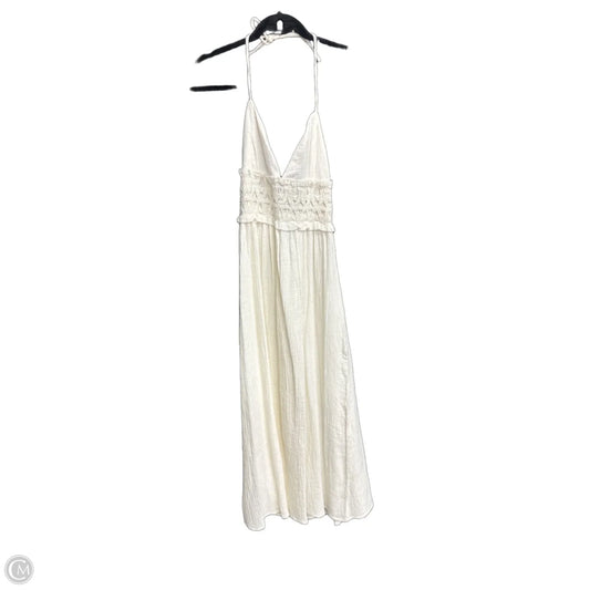 Dress Casual Maxi By Zara In Cream, Size: S