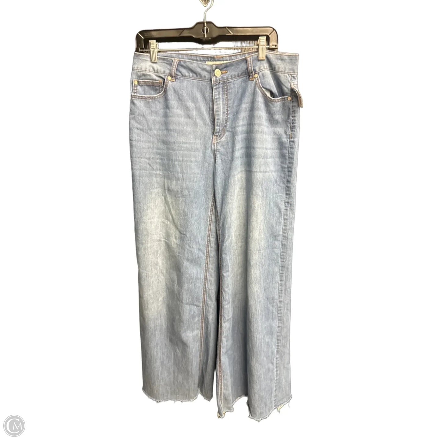 Jeans Wide Leg By Cato In Blue Denim, Size: 12