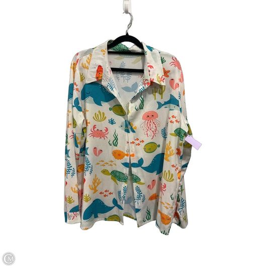 Top Long Sleeve By Clothes Mentor In Animal Print, Size: M