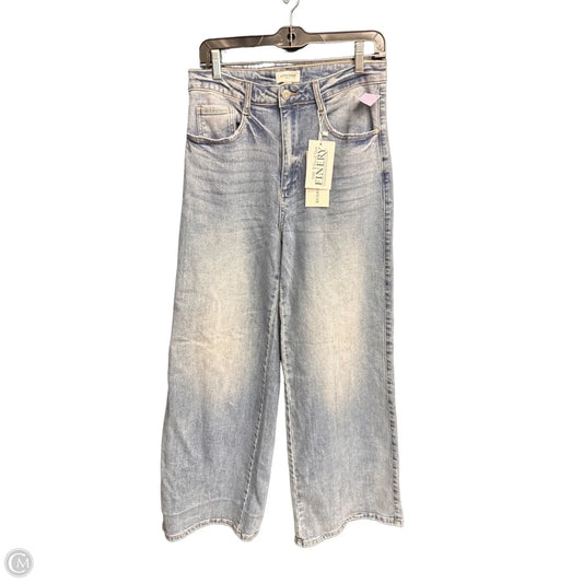 Jeans Wide Leg By Anniewear In Blue Denim, Size: L