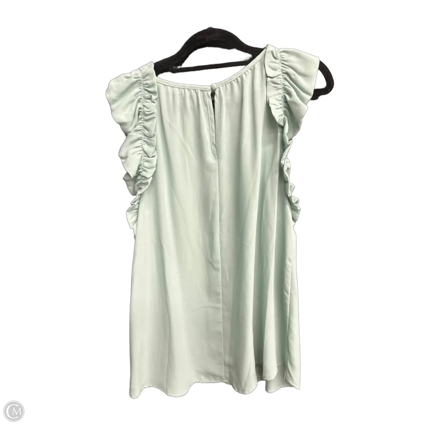 Top Sleeveless By Blu Pepper In Green, Size: L