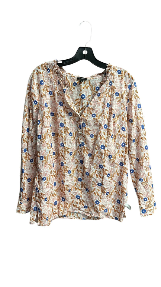 Top Long Sleeve By Talbots In Floral Print, Size: L