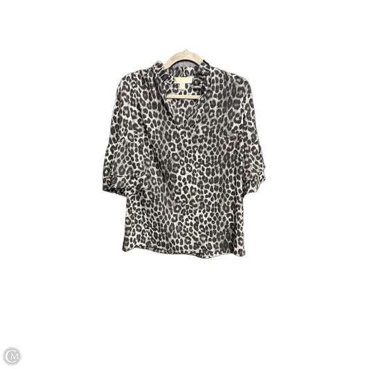 Top 3/4 Sleeve By Michael By Michael Kors In Animal Print, Size: S