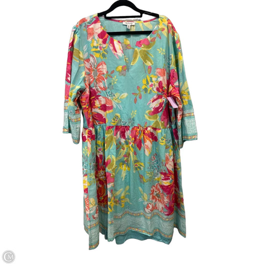 Dress Casual Midi By Clothes Mentor In Blue, Size: 2x